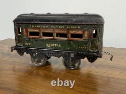 Vintage 1945 American Flyer Train Lot 300AC Locomotive, Tender, Seattle 3120 C