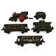 Vintage 5 Pc Cast Iron Locomotive Train Set Engine Passenger Cars Coal Caboose