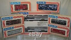 Vintage American Flyer Wabash Freight Set 2 PA-1 Diesel Engines & 6 Train Cars