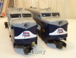 Vintage American Flyer Wabash Freight Set 2 PA-1 Diesel Engines & 6 Train Cars