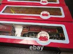 Vintage Dapol OO scale train set, steam locomotive and 3 passenger cars
