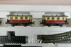 Vintage Fleischmann 6375 HO Scale Train Set Locomotive 2 Cars Complete Set NICE