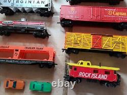 Vintage Ho Scale Lot 27 Piece Tyco Advertising Trains, Cars, Tractors