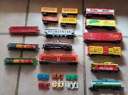 Vintage Ho Scale Lot 27 Piece Tyco Advertising Trains, Cars, Tractors