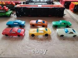 Vintage Ho Scale Lot 27 Piece Tyco Advertising Trains, Cars, Tractors