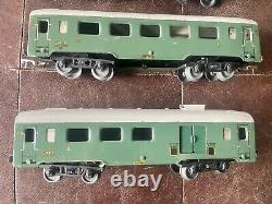 Vintage JEP Train Set. BB 8101 Loco with4 Cars O Gauge. Beautiful. Made In France