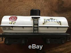 Vintage Jim Beam Decanter Train Set Locomotive + 4 Cars withWater Tower + 4 Tracks