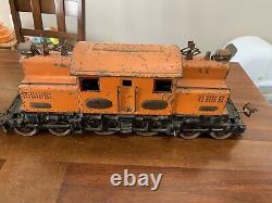 Vintage Large Ives Railway Lines Locomotive Train Engine #3243, Box Car, Caboose
