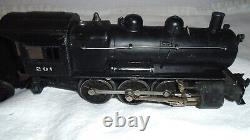 Vintage Lionel 201 O Pennsylvania 0-6-0 LL Steam Locomotive & Tender Train 027