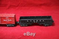 Vintage Lionel 2037 Train Set. Working Locomotive, Tender, Caboose & 3 Cars I3