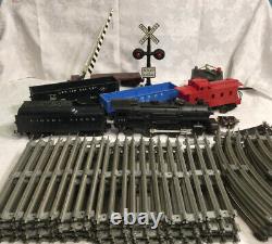 Vintage Lionel 242 Engine Train Cars & Metal Train Track Bundle