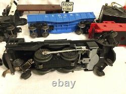 Vintage Lionel 242 Engine Train Cars & Metal Train Track Bundle