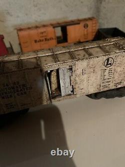 Vintage Lionel 671 627 Lionel Lines Locomotive Train Lot Engine And Freight Cars