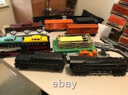 Vintage Lionel Trains Post-War Lot withBrick Boxes, 681 Locomotive, 13 Cars, 1950s