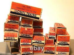 Vintage Lionel Trains Post-War Lot withBrick Boxes, 681 Locomotive, 13 Cars, 1950s