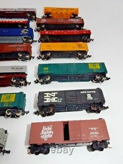 Vintage Lot Of 23 N-scale Train Cars Includes 1 Engine Bachman Atlas Trix Etc