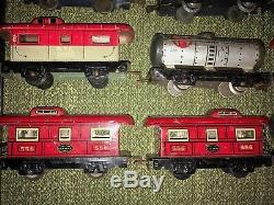 Vintage MARX O gauge train lot 18 cars 2 locomotives Commodore Vanderbilt