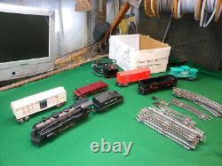 Vintage MARX TRAINS Lot 1666 Locomotive /Tenders /Tracks / Cars / Cabooses