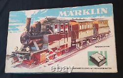 Vintage Marklin #2955 HO Scale Train Set in Box w Engine, 2 Cars, Tracks, Power