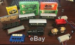 Vintage Marklin H. O. Train Set 3029 Locomotive, Track, Box Cars MORE