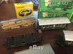 Vintage Marklin H. O. Train Set 3029 Locomotive, Track, Box Cars MORE