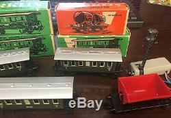 Vintage Marklin H. O. Train Set 3029 Locomotive, Track, Box Cars MORE