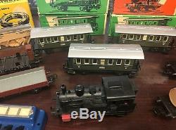 Vintage Marklin H. O. Train Set 3029 Locomotive, Track, Box Cars MORE