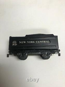 Vintage Marx Electric O Gauge Train Engine And 3 Tin Cars AC Working NY PA B&LE