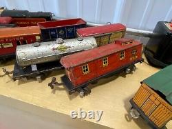 Vintage Metal Train Loco 3000, Train Cars, and Lionel Type 1033 Transformer