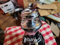 Vintage Original Antique Locomotive Pullman Train Cars Metal Bottle Ver Nice