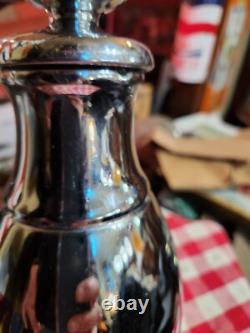 Vintage Original Antique Locomotive Pullman Train Cars Metal Bottle Ver Nice