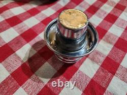 Vintage Original Antique Locomotive Pullman Train Cars Metal Bottle Ver Nice