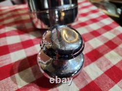 Vintage Original Antique Locomotive Pullman Train Cars Metal Bottle Ver Nice