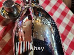 Vintage Original Antique Locomotive Pullman Train Cars Metal Bottle Ver Nice