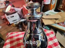Vintage Original Antique Locomotive Pullman Train Cars Metal Bottle Ver Nice