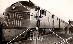 Vintage Photo Art Deco NY Central Locomotive Train Car Railroad Engineer BW