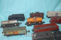 Vintage Pre War 11 Piece Assorted Lionel Trains Engine Locomotive Tender Cars