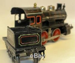 Vintage Pre-war Bing I-48 1-gauge Passenger Train Set With Red Cross Car