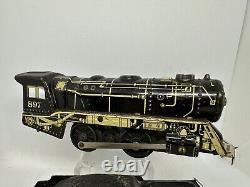 Vintage Rare Marx New York Central 897 Train Engine Locomotive With Tender Litho