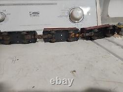 Vintage Set Of 4 Marx Tin Trains 897 Locomotive With 3 Cars LOCO UNTESTED READ