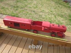 Vintage Steelcraft Riding Toy Railroad Locomotive & Train Car Pressed Steel