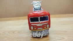 Vintage retro electric locomotive express train car Japan tin battery operated