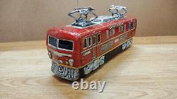 Vintage retro electric locomotive express train car Japan tin battery operated