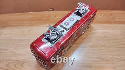 Vintage retro electric locomotive express train car Japan tin battery operated