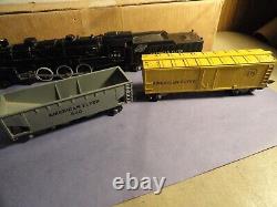 Vtg. American Flyer 2- Steam Locomotives & Tender # 282 & 302 With3- Train Cars