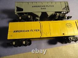 Vtg. American Flyer 2- Steam Locomotives & Tender # 282 & 302 With3- Train Cars