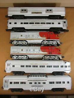 Vtg Lionel Santa Fe O Gauge 2353 Train Lot Locomotives Engine & Passenger Cars
