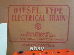 Vtg Marx Marlines Set 9500 Diesel Type Electric Train Southern Pacific Rr 5 Cars