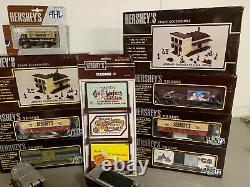 WOW! 18 pc. K-Line 027 Hershey Train Collection with3 engines, 9 cars, buildings C8