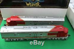 Weaver AT & SF Circus Train, 2 EMD E-8's. 5 Cars Full O Scale 1 of 50 Made